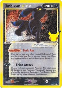 Celebrations: Classic Collection - Umbreon Star #17/17 (Classic Collection) - Holofoil