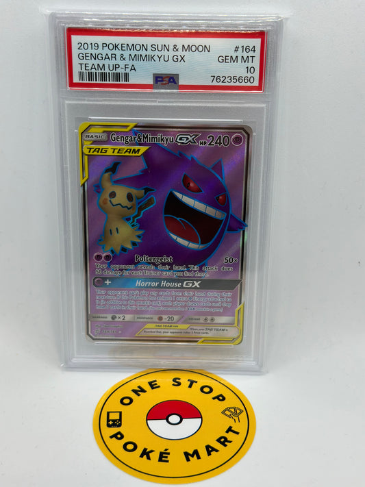 2019 Pokémon Gengar & Mimikyu GX Team Up #164 PSA 10