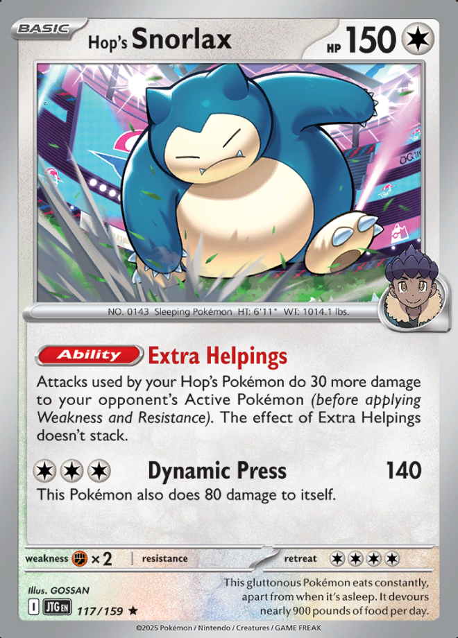 117/159 Hop's Snorlax