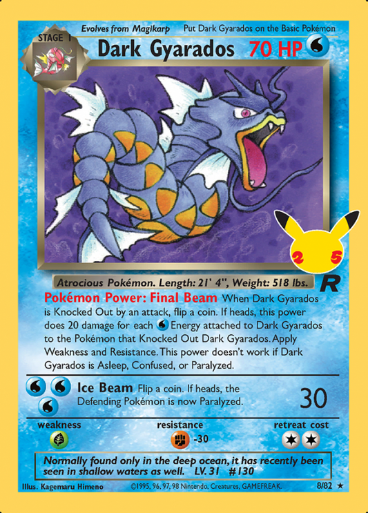 8/82 Dark Gyarados Celebrations