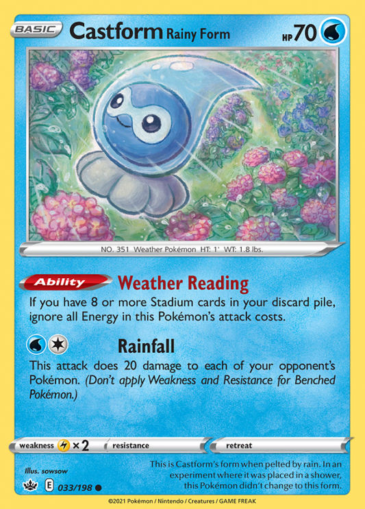 033/198 Castform Rainy Form