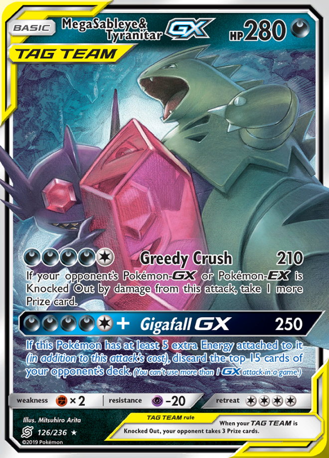 126/236 Mega Sableye & TyranitarGX