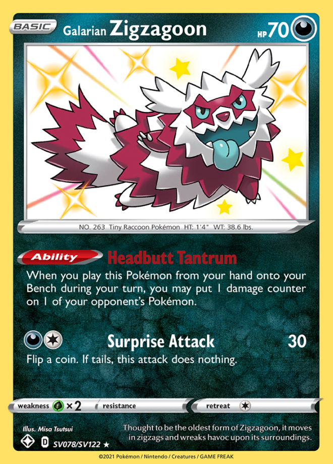SV078/SV122 Galarian Zigzagoon