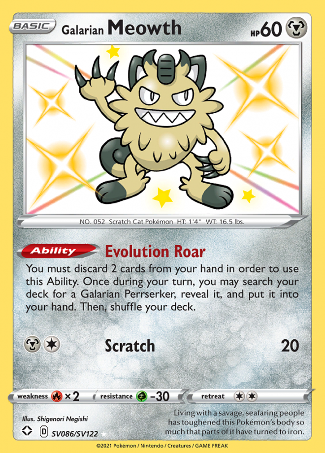 SV086/SV122 Galarian Meowth