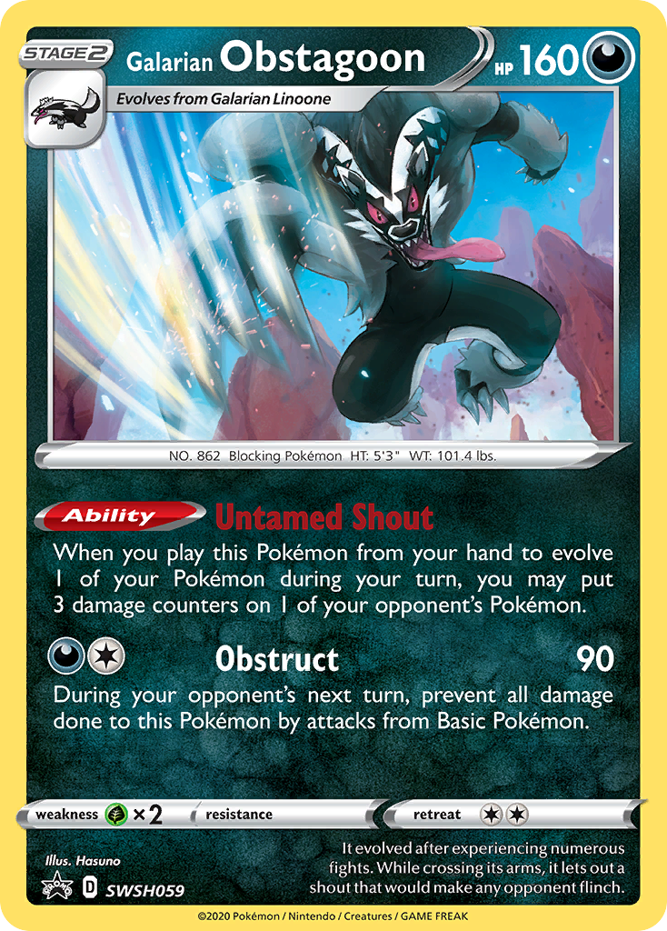 SWSH059 Galarian Obstagoon