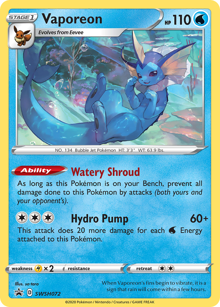 SWSH072 Vaporeon