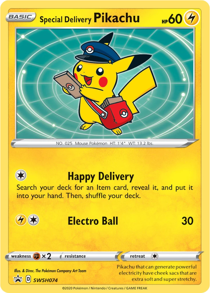 SWSH074 Special Delivery Pikachu