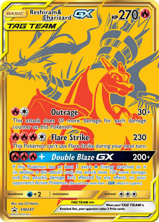 SM247 Reshiram & Charizard GX