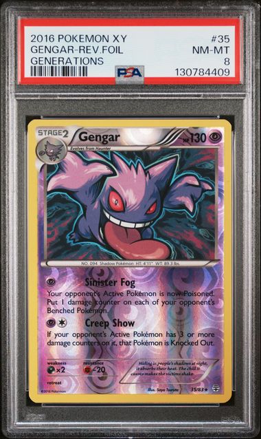 Gengar (Rev Foil) 35/83 - PSA 8