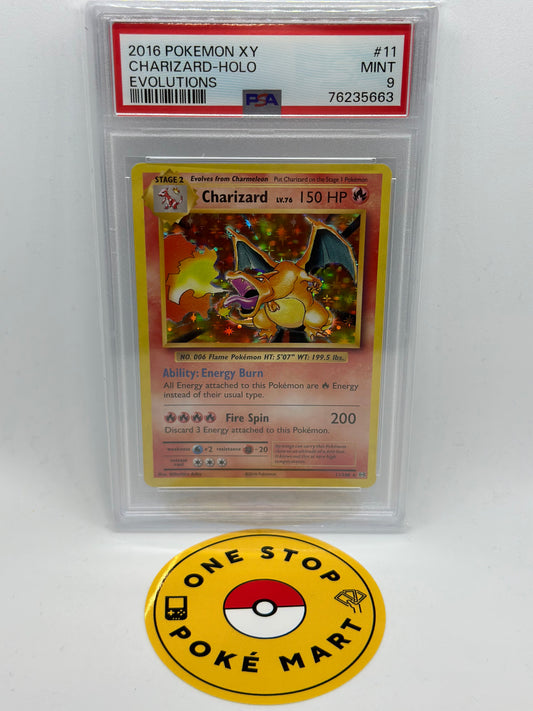 2016 Pokémon XY Evolutions Charizard Holo #11 PSA 9