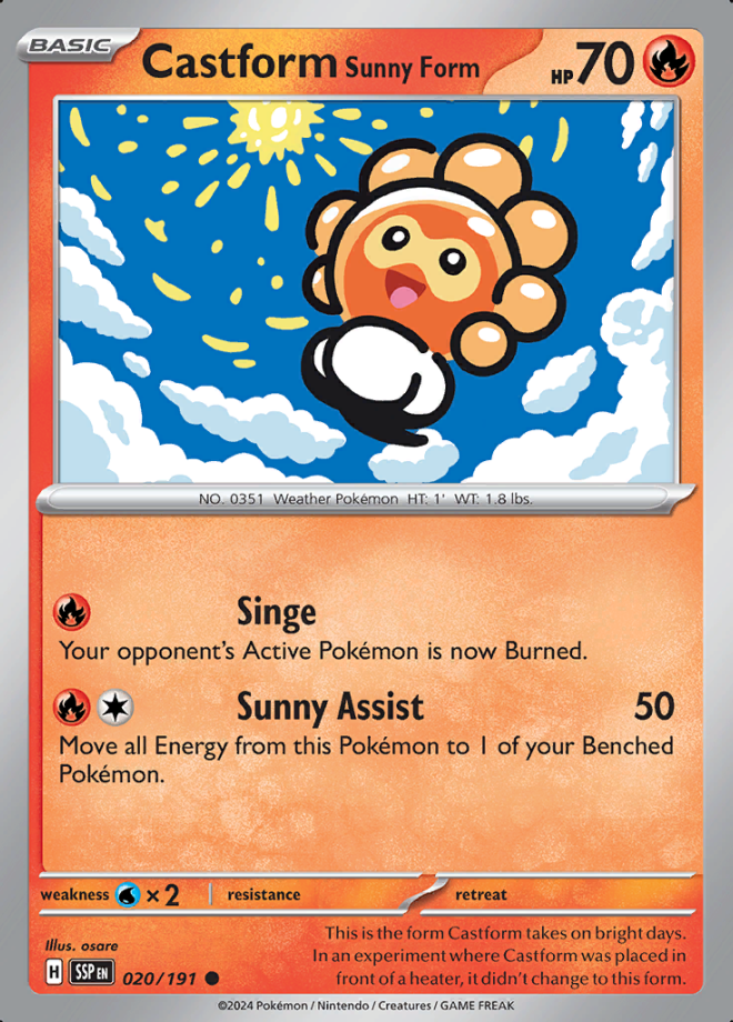 020/191 Castform Sunny Form