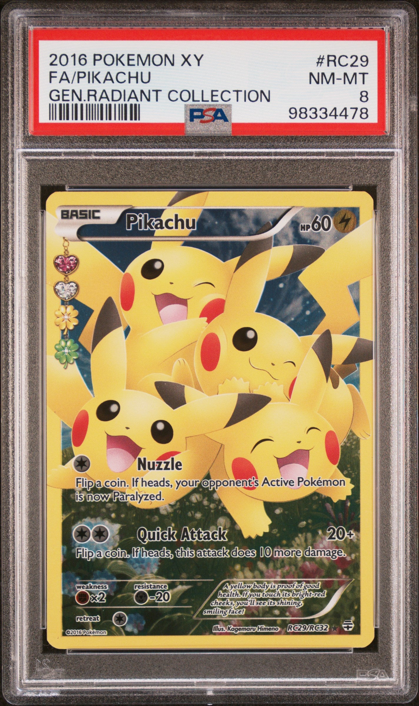 Pikachu Generations RC29/RC32 - PSA 8