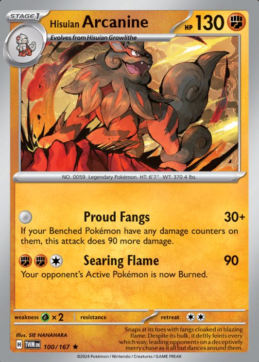 100/167 Hisuian Arcanine