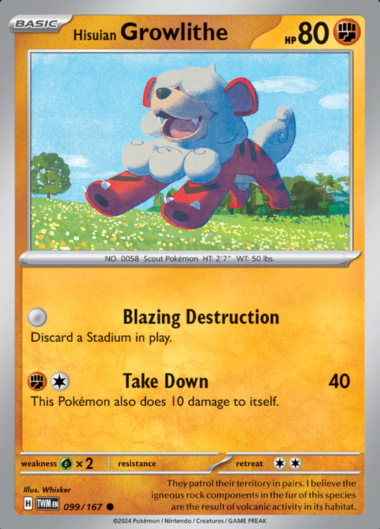 099/167 Hisuian Growlithe