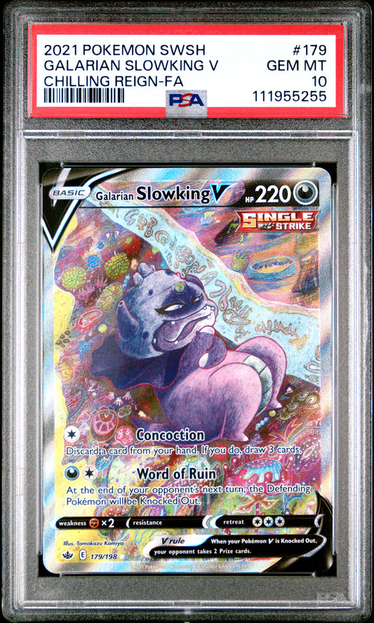 Galarian Slowking V (ALT ART) 179/198 - PSA 10