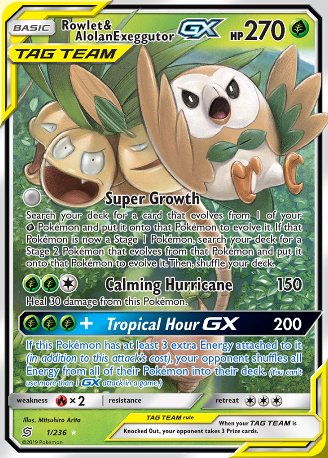 001/236 Rowlet & Alolan ExeggutorGX