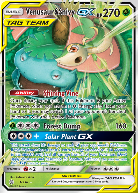 001/236 Venusaur & SnivyGX