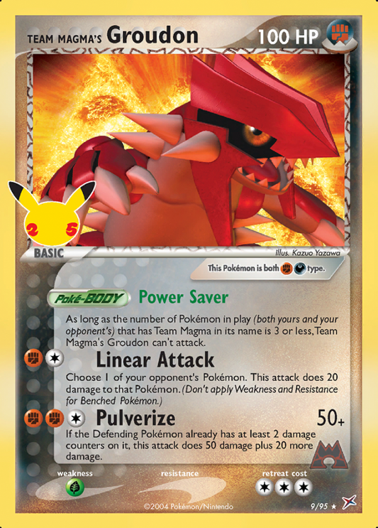 9/95 Team Magma's Groudon Celebrations
