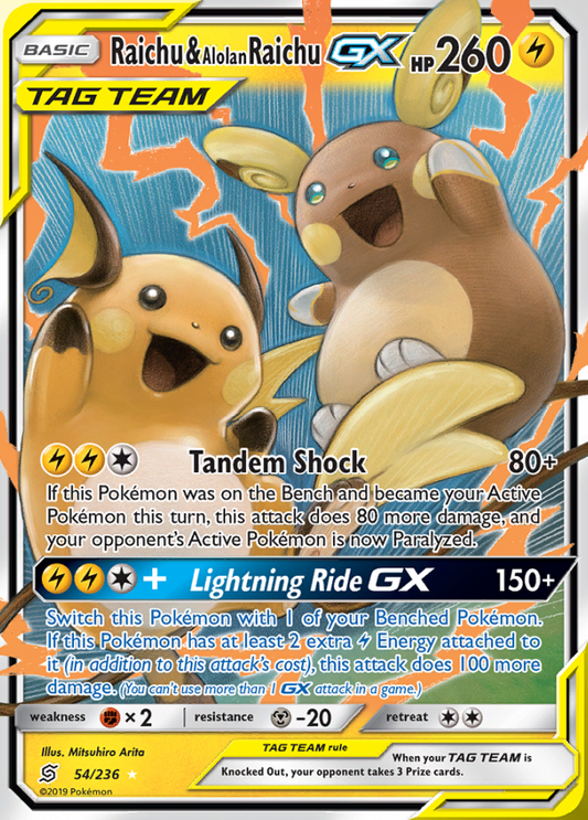 054/236 Raichu & Alolan RaichuGX