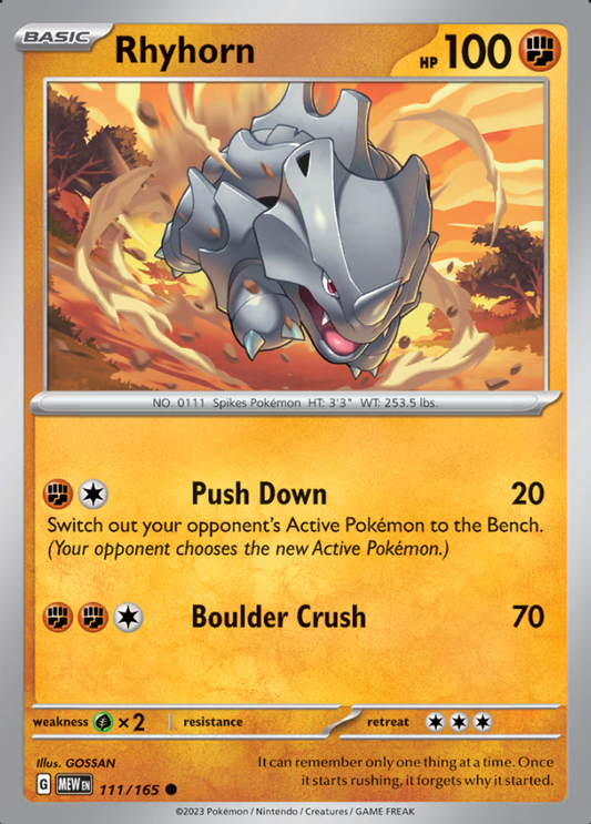 111/165 Rhyhorn