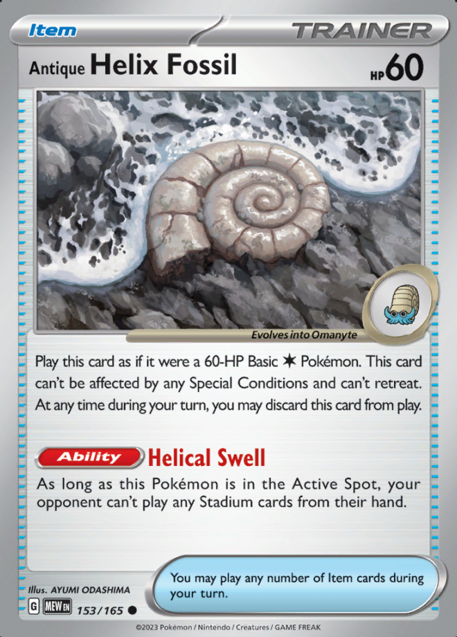 153/165 Antique Helix Fossil