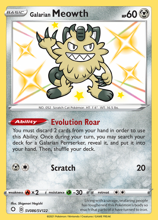 SV086/SV122 Galarian Meowth