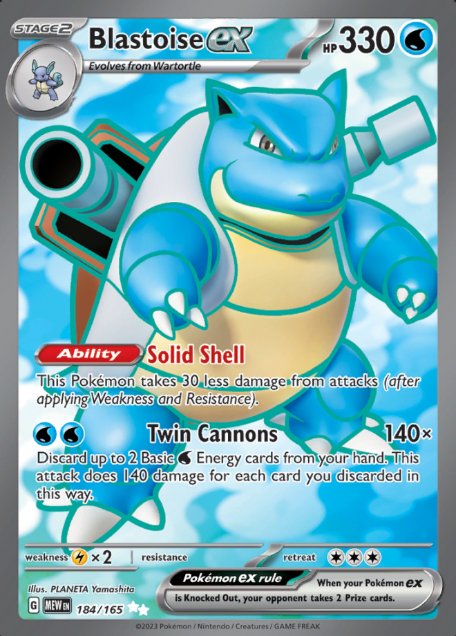 184/165 Blastoise ex