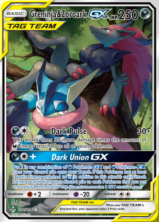 201/214 Greninja & ZoroarkGX