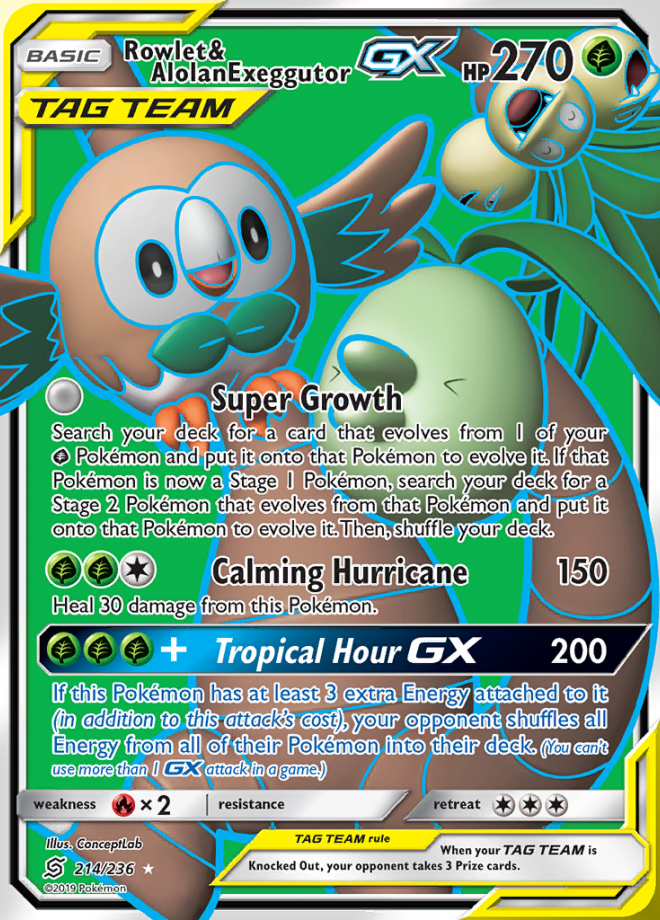 214/236 Rowlet & Alolan ExeggutorGX