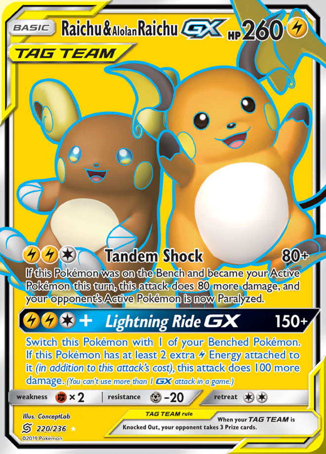 220/236 Raichu & Alolan RaichuGX