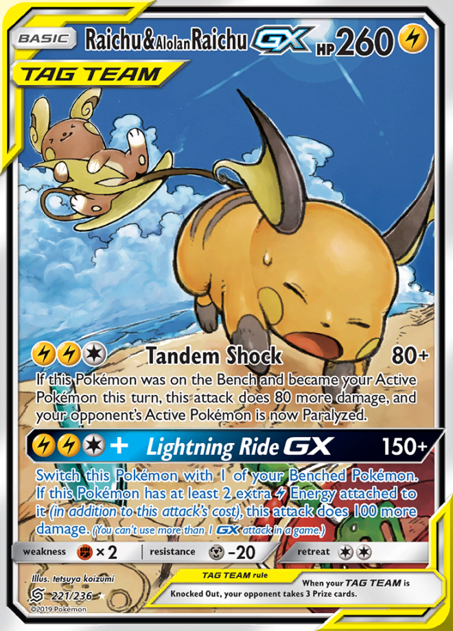 221/236 Raichu & Alolan RaichuGX