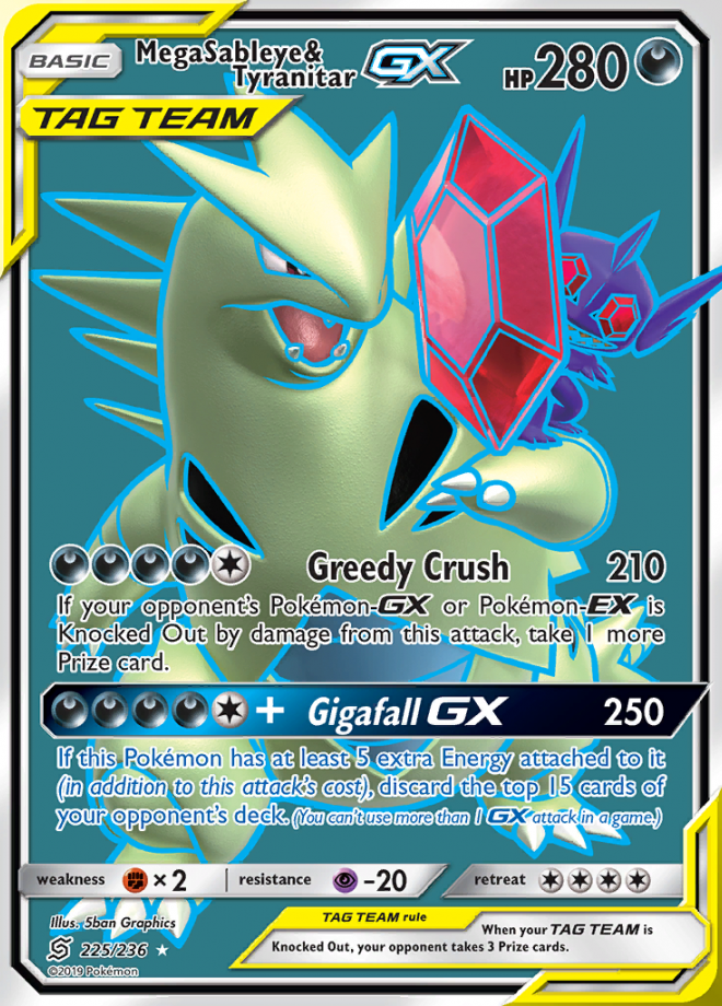 225/236 Mega Sableye & TyranitarGX