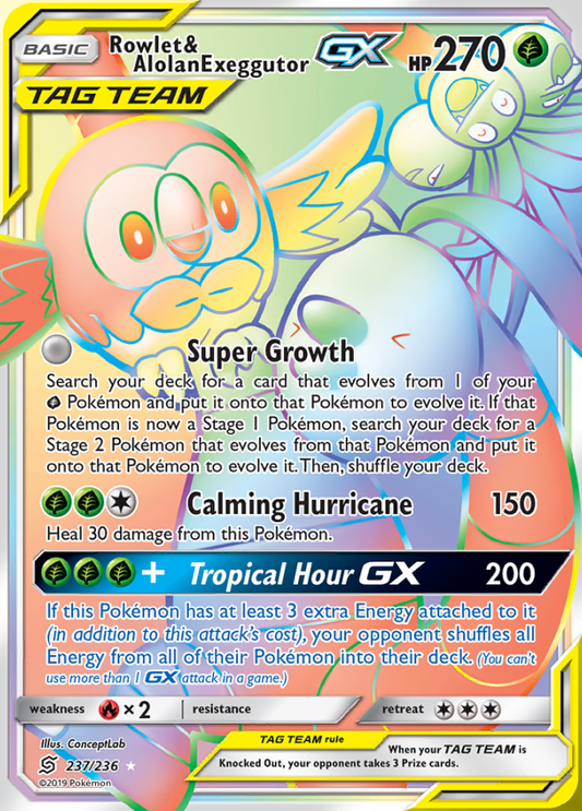 237/236 Rowlet & Alolan ExeggutorGX