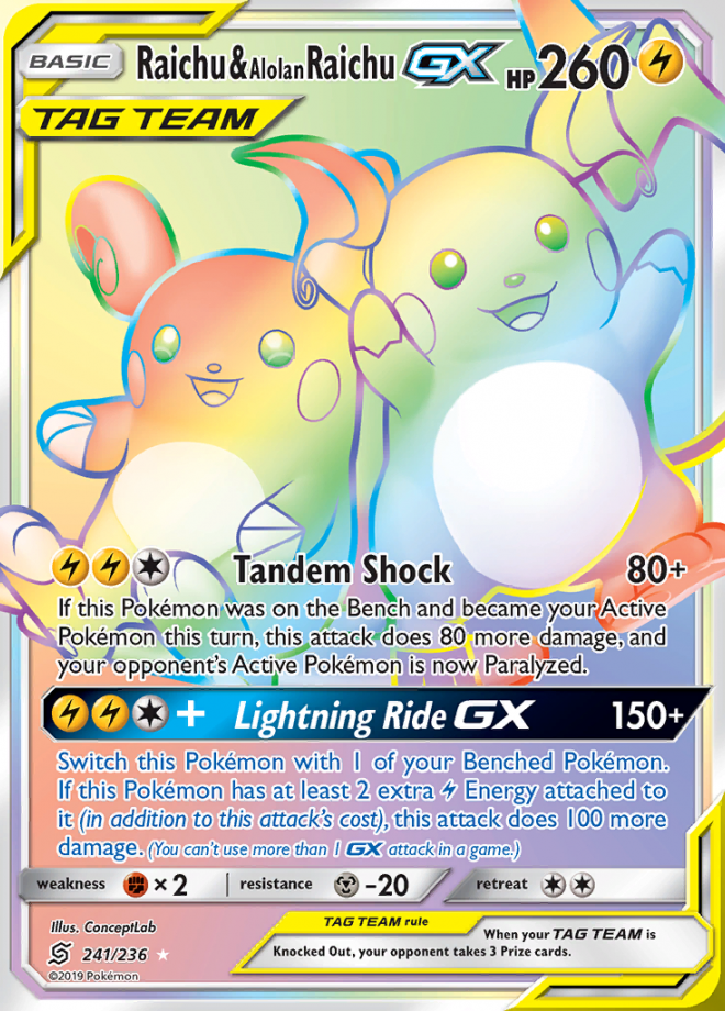 241/236 Raichu & Alolan RaichuGX